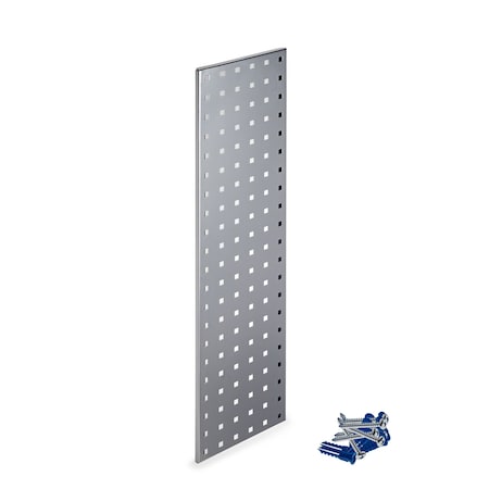 Triton Products (1) 31.5 In. W x 9 In. H Silver Epoxy 18-Gauge Steel Square Hole Pegboard Strip LBS-2S